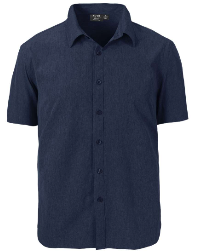 Men's Chambray Short-Sleeve Dress Shirt