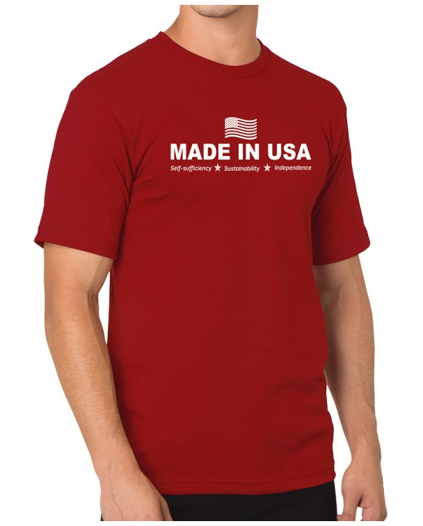 Made in USA with Flag Design