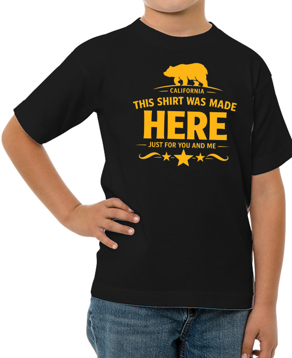 This Shirt Was Made Here - California Bear (Youth) Heavyweight Tee