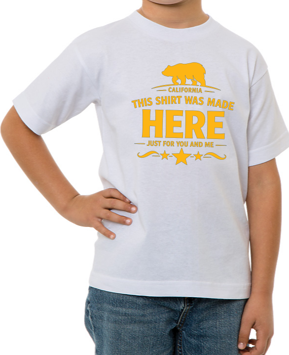 This Shirt Was Made Here - California Bear (Youth) Heavyweight Tee